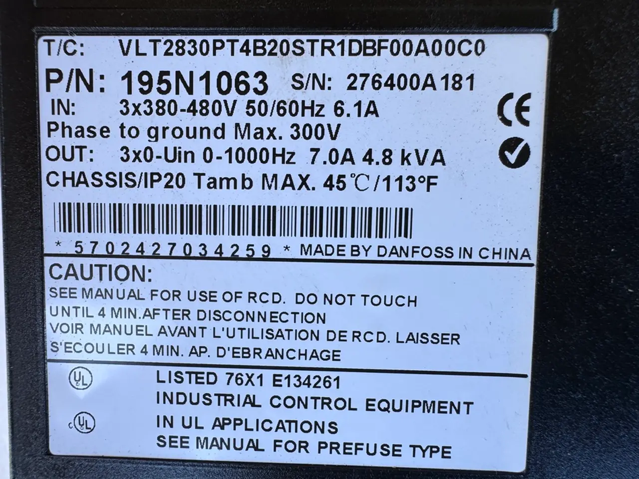 Billede 4 - Danfoss VLT 2800 frekvensomformer