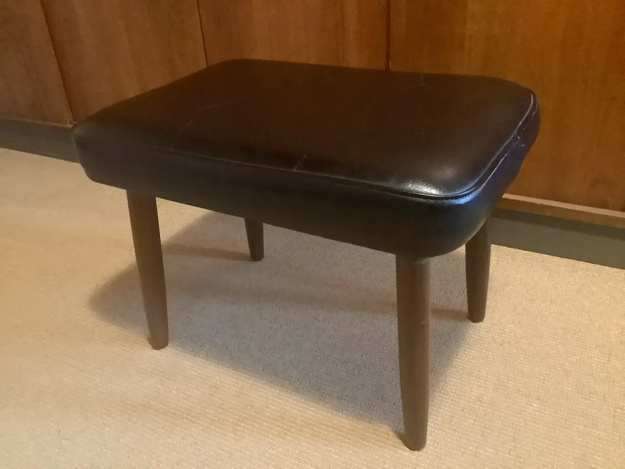 Billede 2 - Retro interiør, fodskammel med teak ben