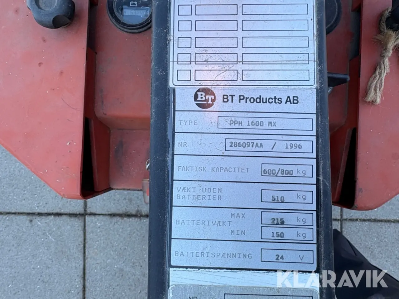 Billede 9 - Truck BT PPH 1600MX