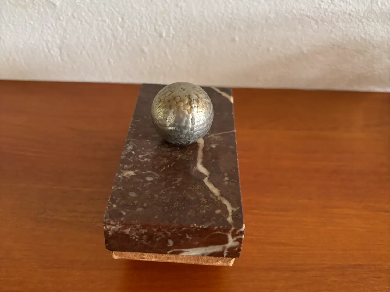 Billede 3 - Smuk vintage blæksuger i rødbrun marmor – Art Deco