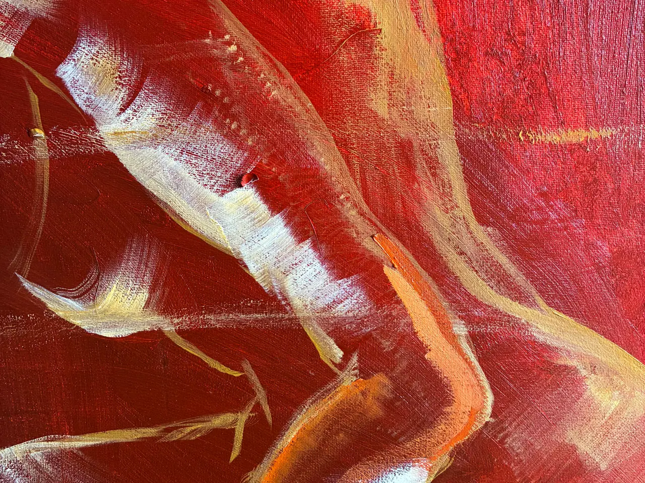 Billede 2 - Original oliemaleri – "Flamme" – 60×80 cm