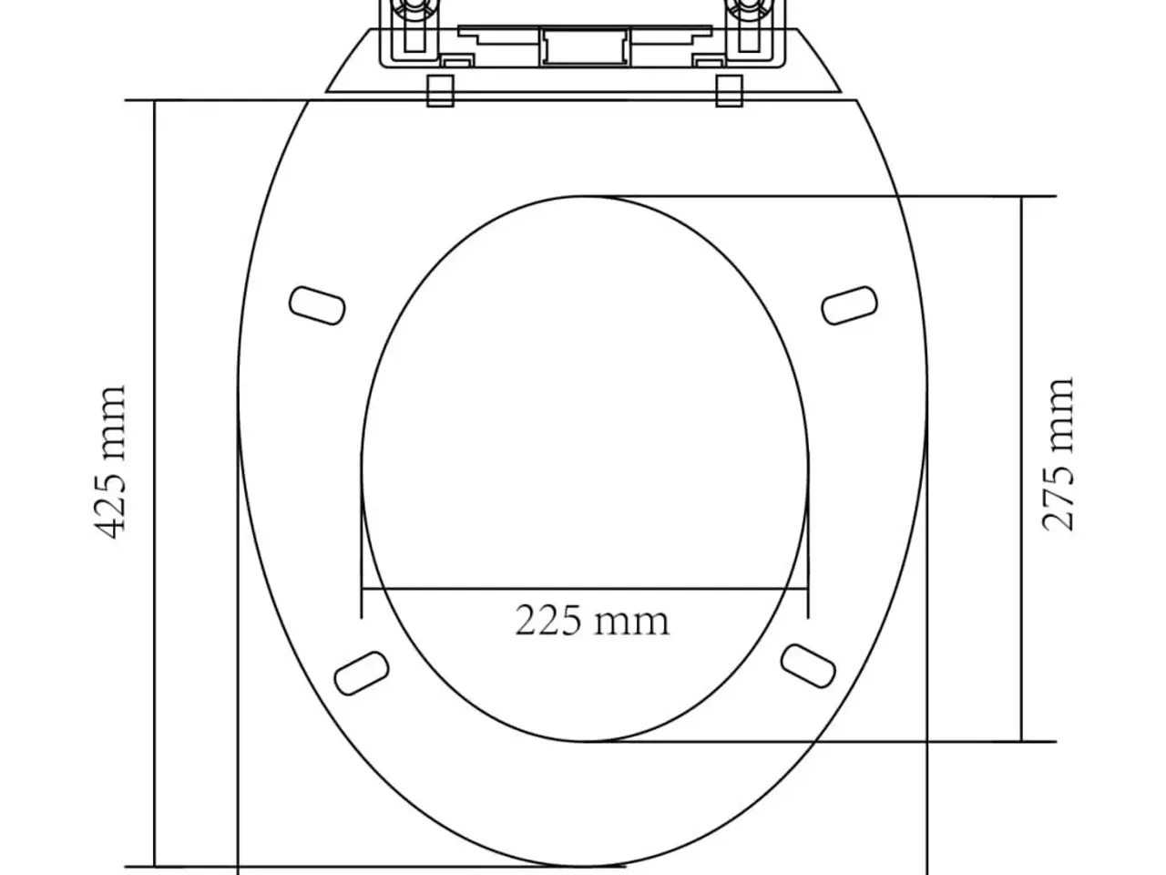 Billede 8 - Soft close-toiletsæde - oval, hvid polypropylen