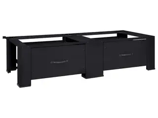 Vaskemaskinepiedestal 2 stk. - sort, 127 x 54,5 x 32,5 cm