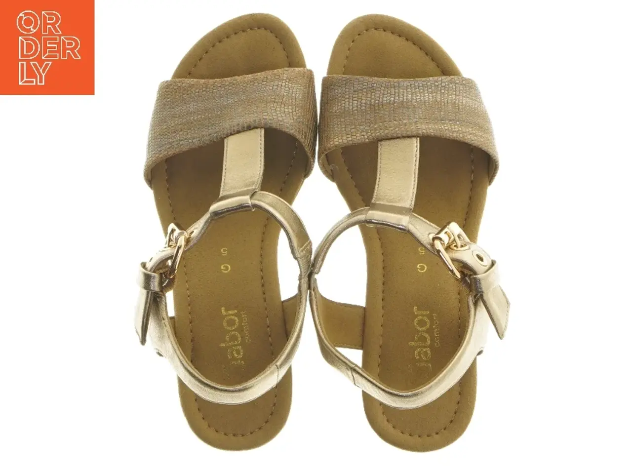 Billede 5 - Bronze sandaler med kilehæl fra Gabor (str. længde 22 cm)