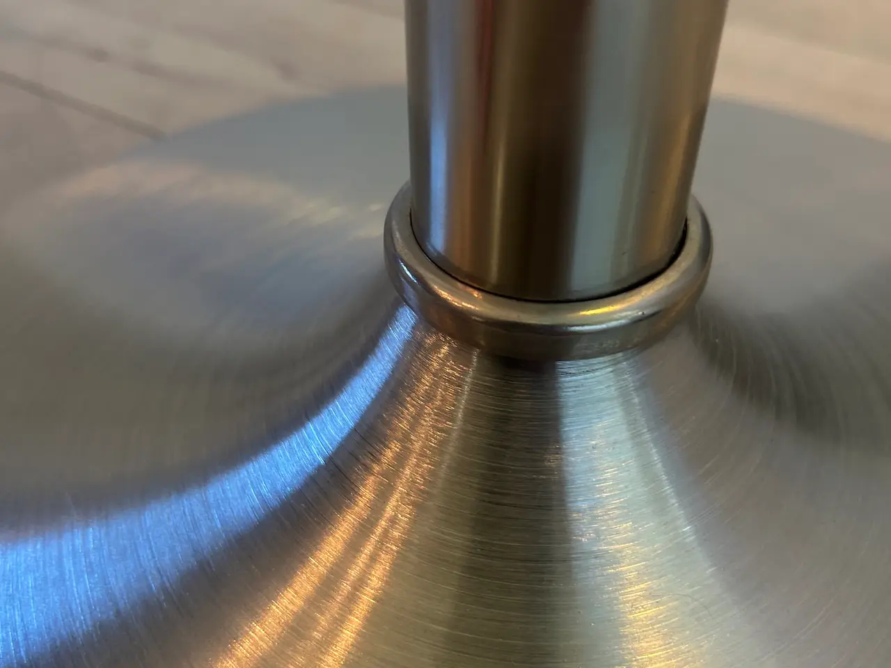 Billede 3 - Glasbord på kromfod - diameter 51 cm