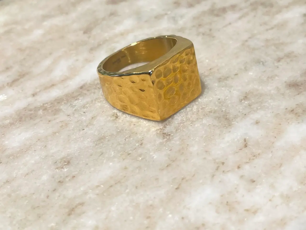 Billede 1 - 14kt goldfilled nugget ring
