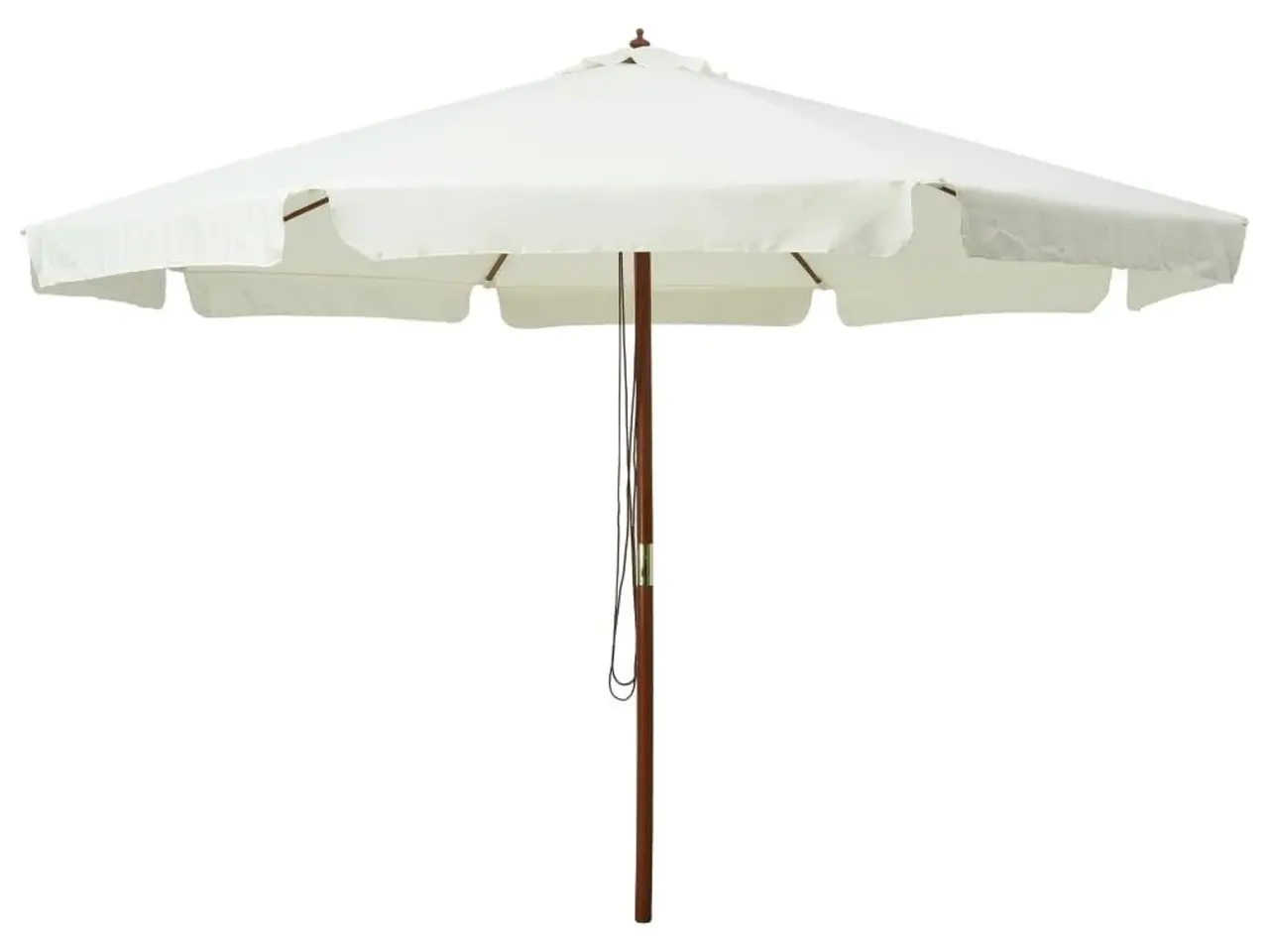 Billede 1 - Parasol med træstang 330 cm sandhvid