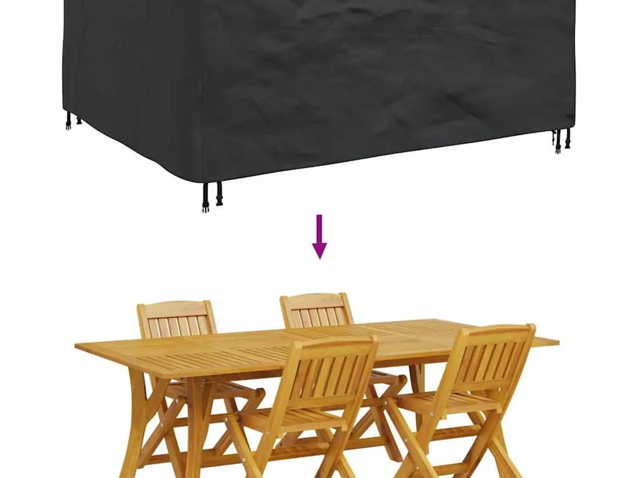 Billede 8 - Møbelovertræk sort 200 x 150 x 85 cm - 210D
