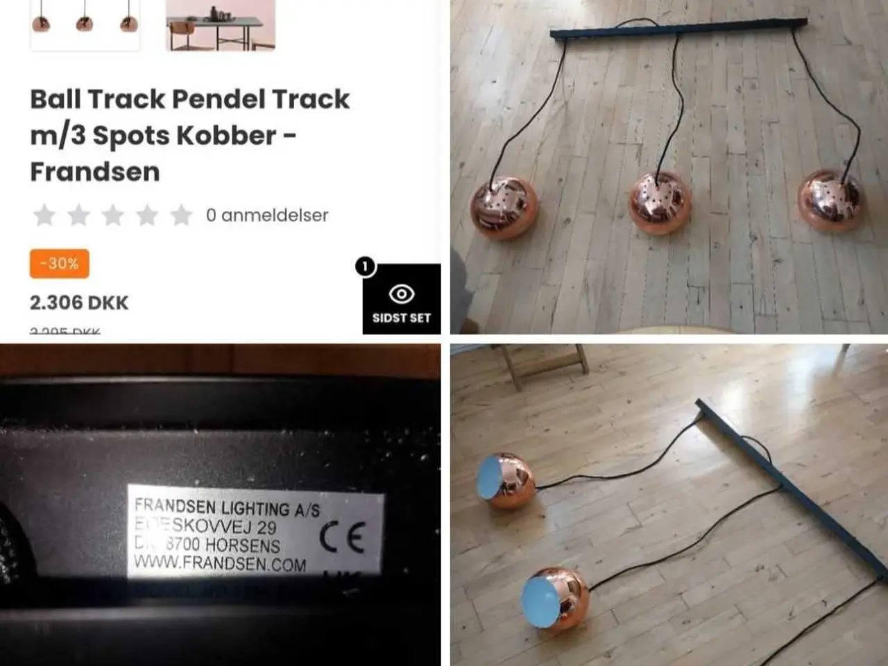 Billede 1 - Frandsen kobberlampe 