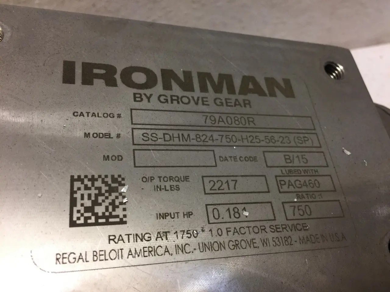 Billede 3 - Grove Gear Ironman SS-DHM-824-750-H25-56-23 (SP)