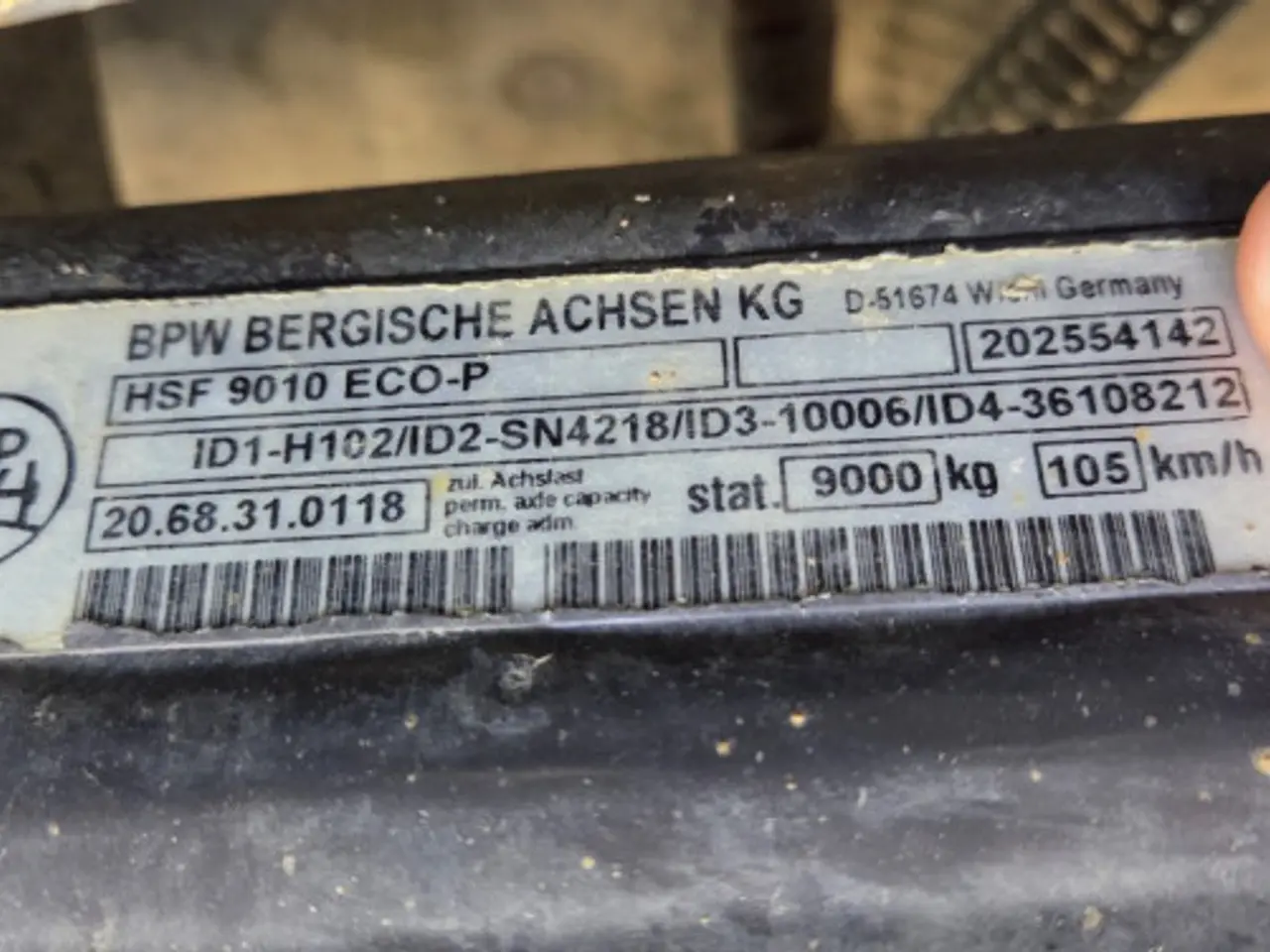 Billede 20 - BPW Aksel HSF 9010 ECO-P 202554142