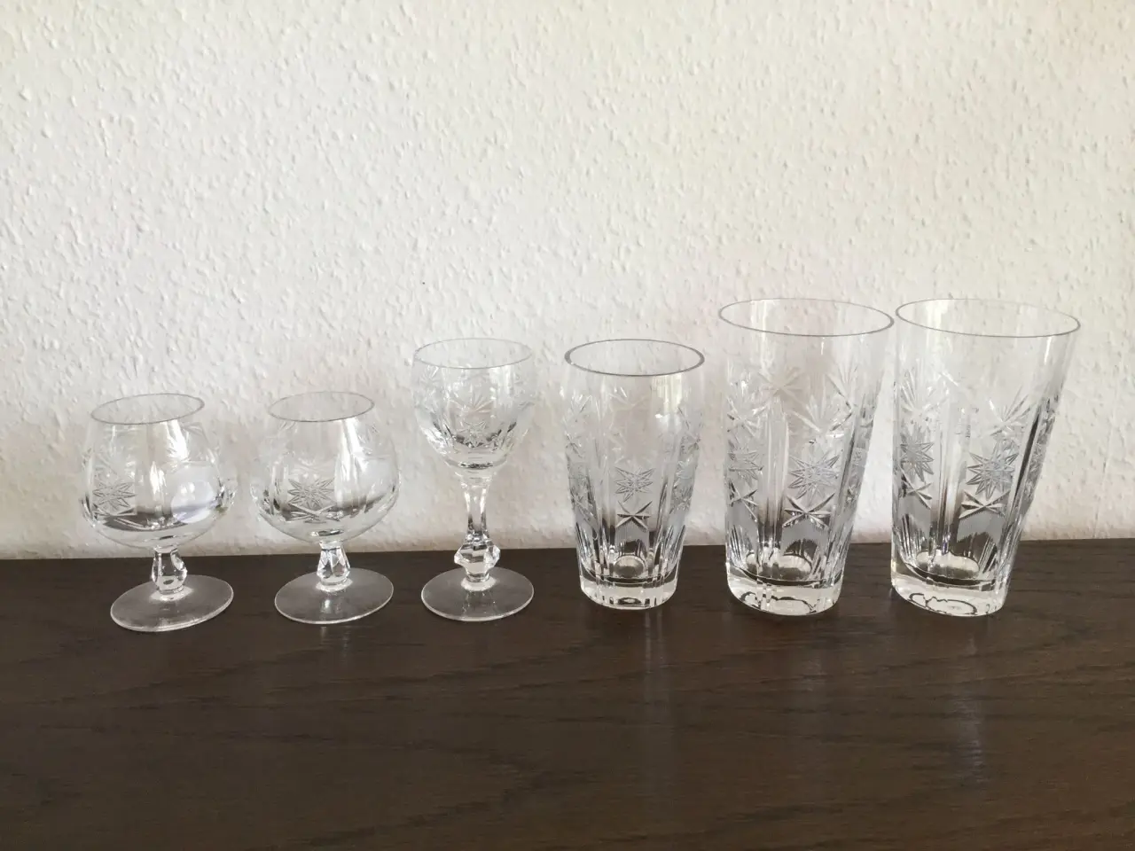 Billede 2 - 4 stk. KRYSTAL Heidelberg glas.