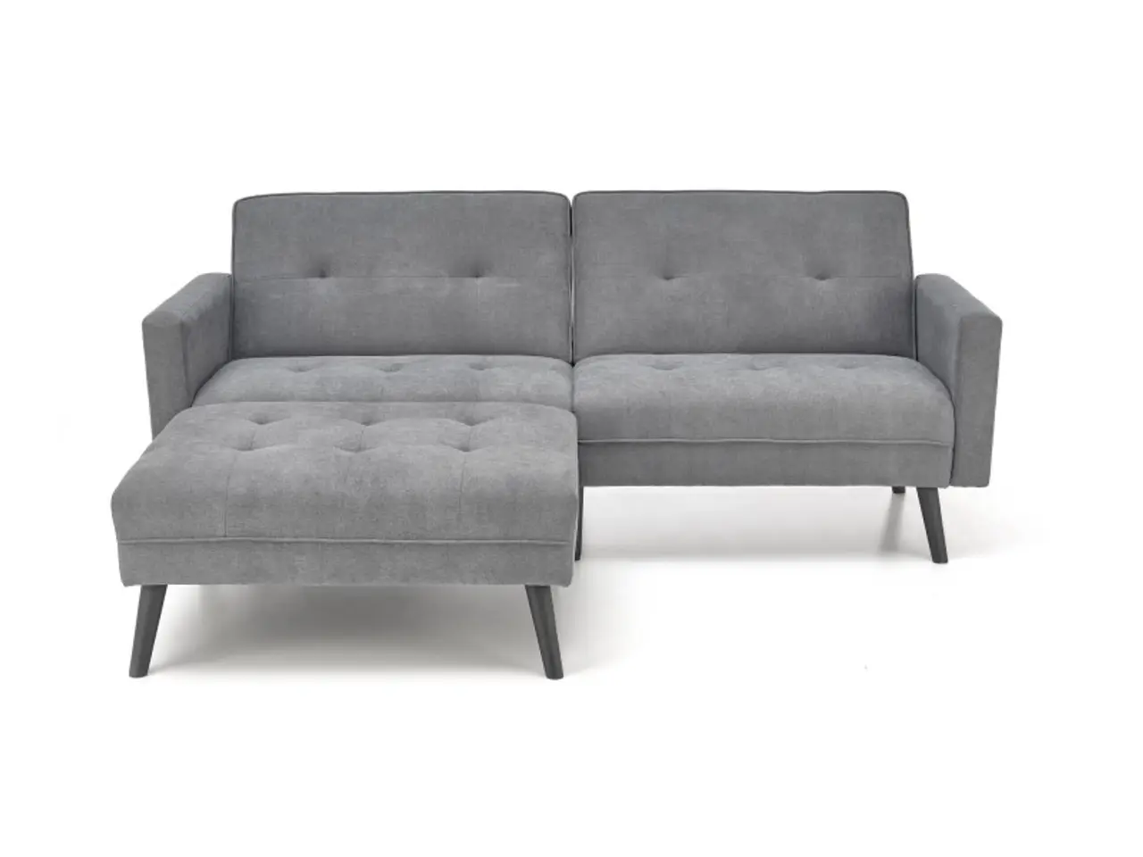 Billede 3 - CORNELIUS sammenklappelig sofa med ottoman, - Grå