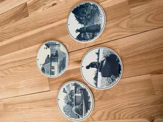 flotte Royal Copenhagen fajance platter 4 stk.