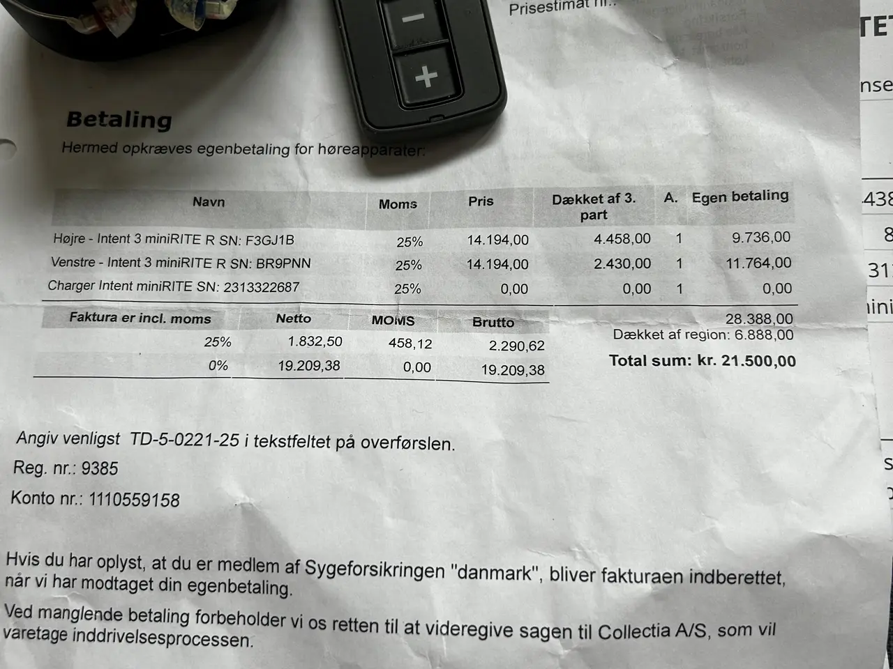 Billede 1 - Oticon høreapparat fra dec. 2025