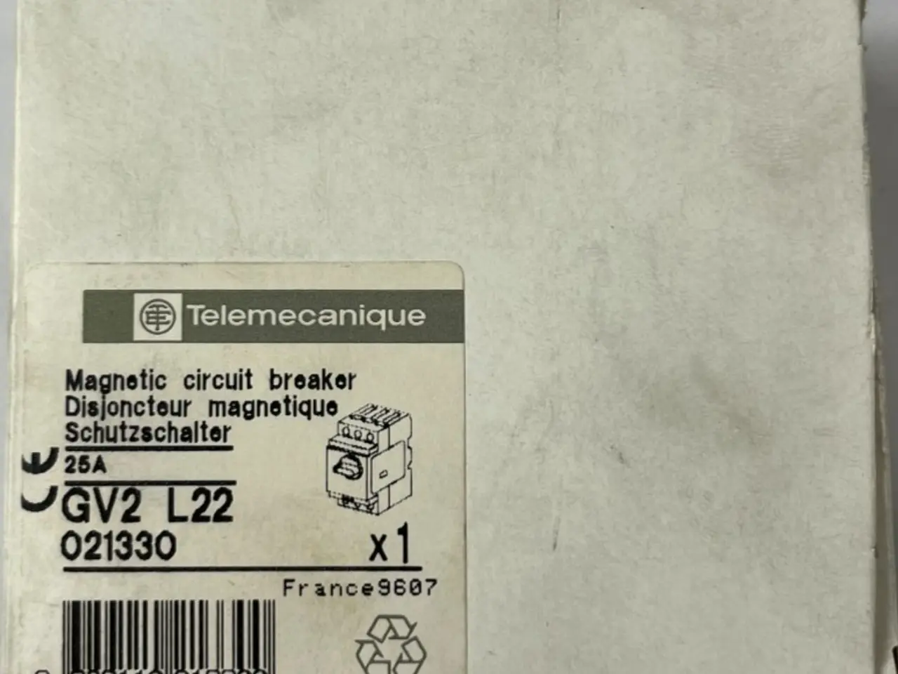 Billede 1 - Telemecanique GV2 L22 Motor automatsikring 25A