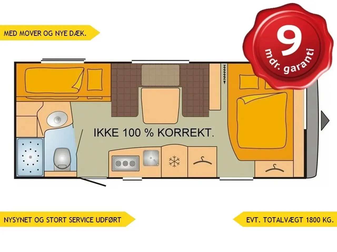 Billede 1 - 2017 - Bürstner Averso Top 560 TK 1 Ejers velholt køjevogn.