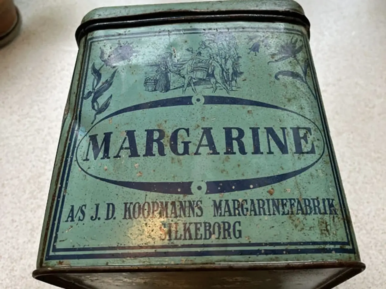 Billede 3 - Retro - antik metaldåse Silkeborg Margarinefabrik