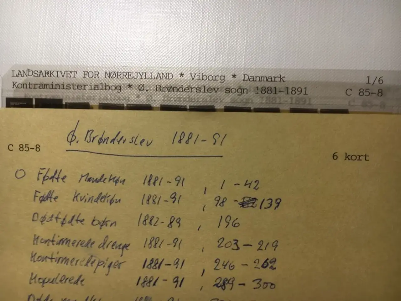 Billede 3 - Kontramin.bøger Ø. Brønderslev 1819-1891. Giv bud.