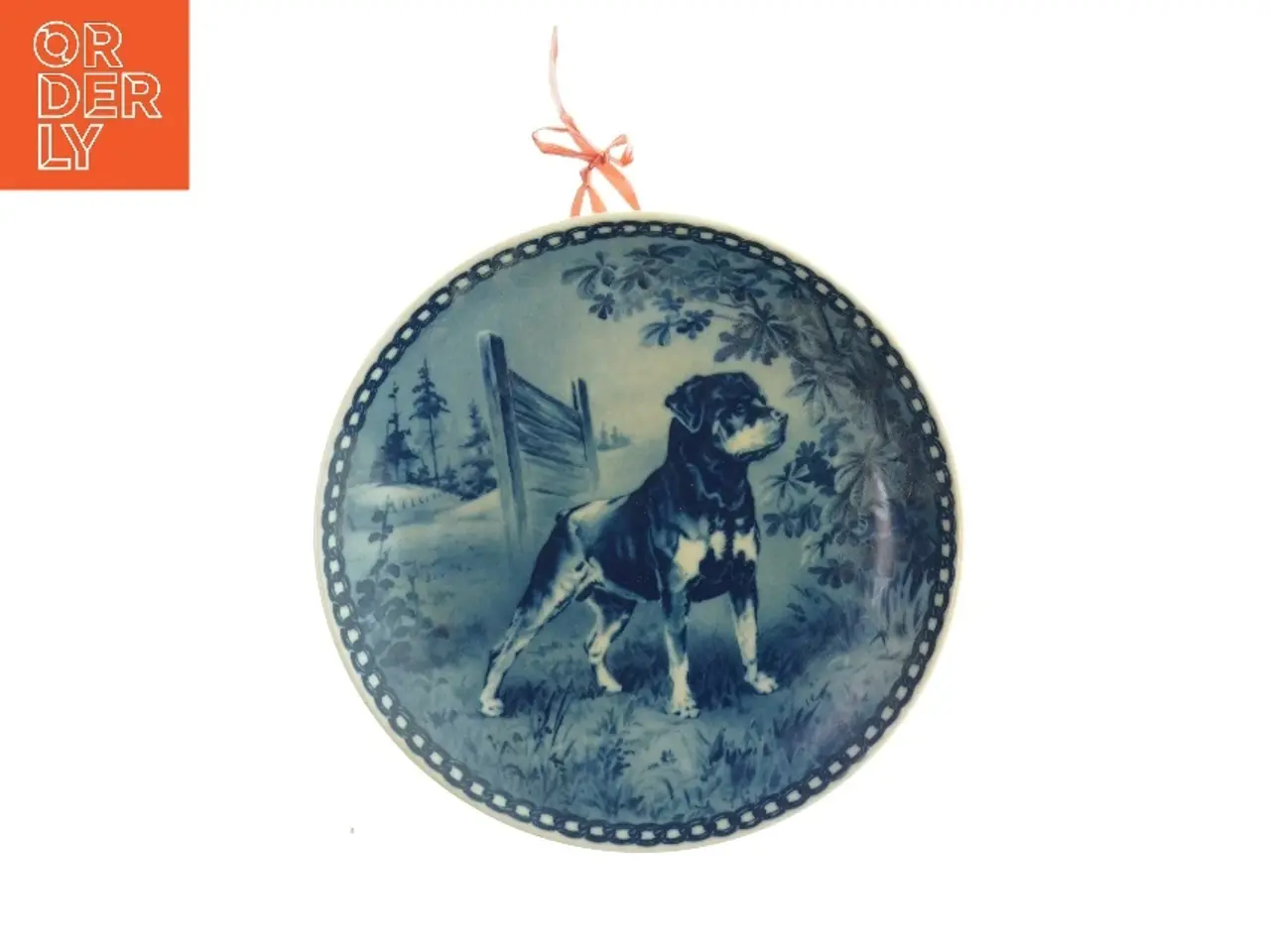 Billede 1 - Tallerken med mønster hund (str. Ø:20cm)