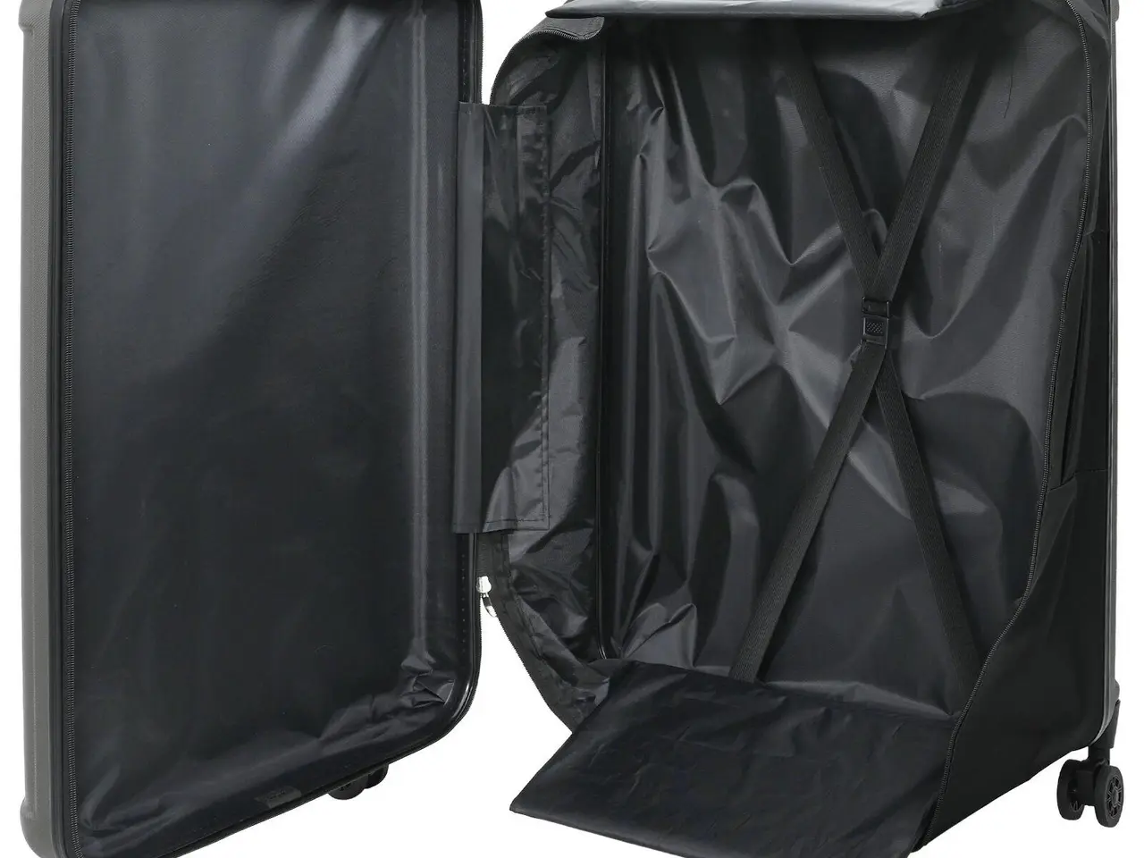 Billede 1 - Kuffert med lås Mørkegrå 50 x 30 x 76 cm ABS Plastik
