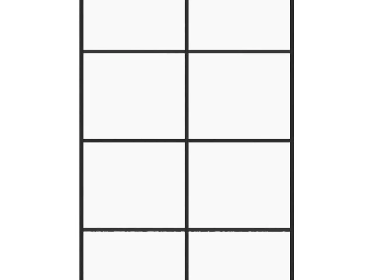 Billede 3 - Brusevæg 90x195 cm klart sikkerhedsglas sort