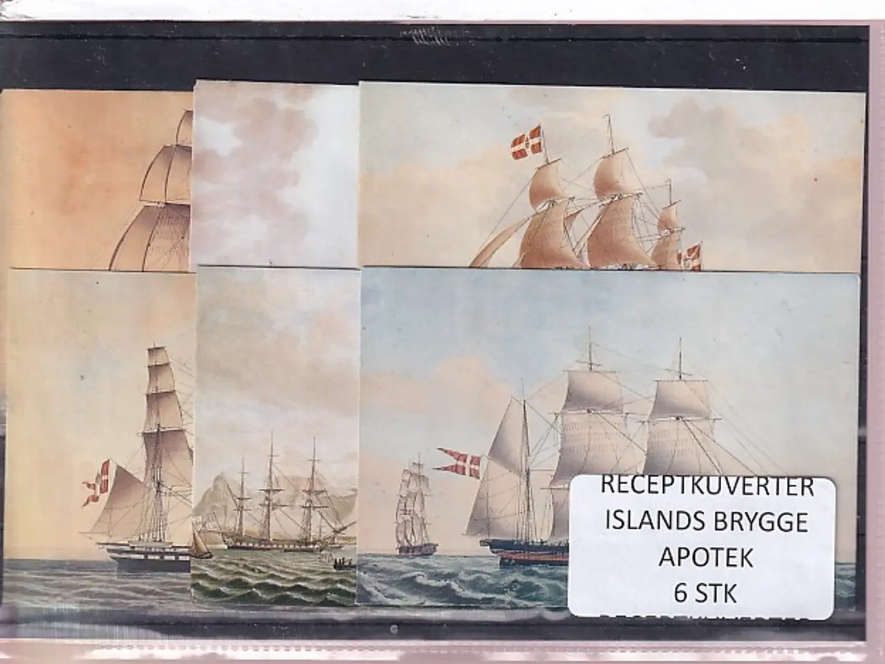 Billede 1 - Receptkuverter - Islands Brygge Apotek - 6 Stk.