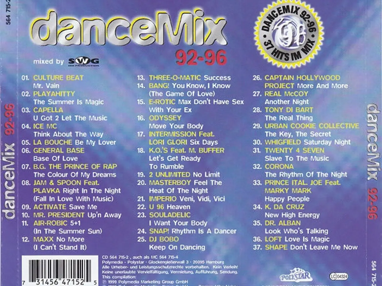 Billede 2 - Diverse kunstnere – DanceMix 92-96 – CD