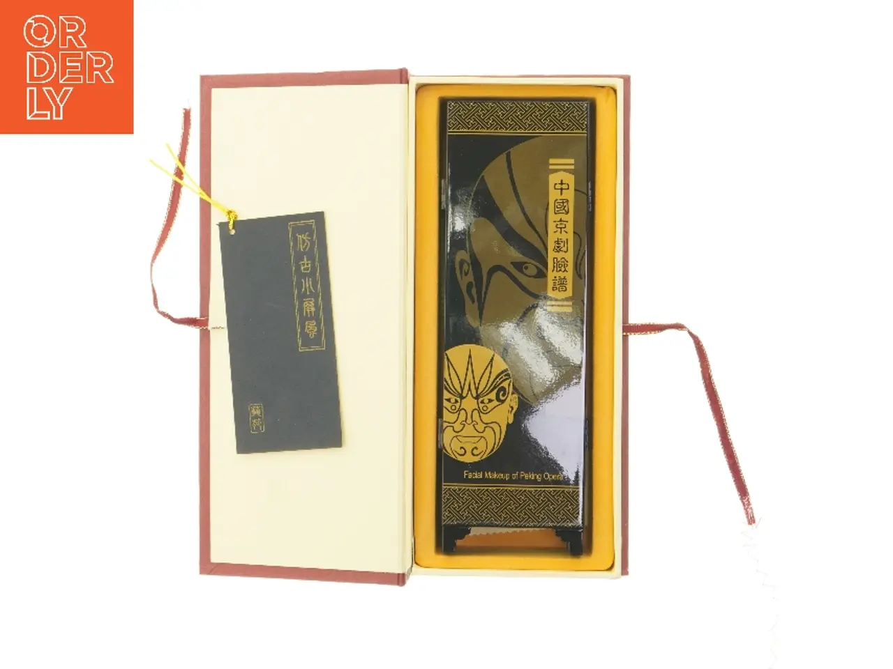 Billede 1 - Dekorativ kinesisk folde-skærm (str. 27,5x12 cm)