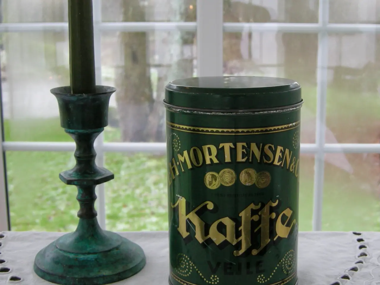 Billede 4 - L. H. MORTENSEN & CO. KAFFE VEJLE , Kaffedåse +ske