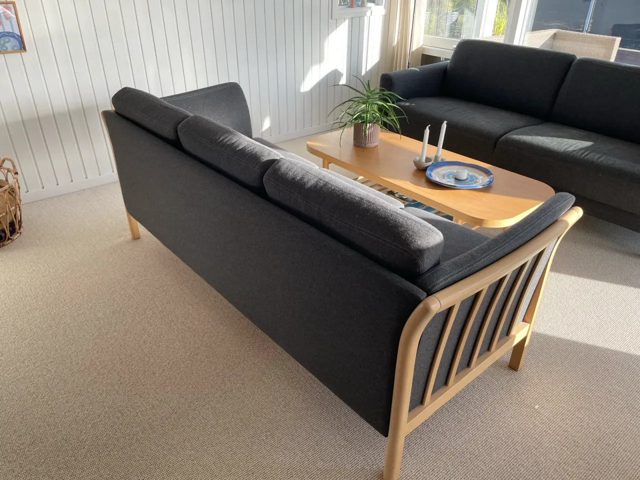 Billede 3 - TremmeSofa stof / træ