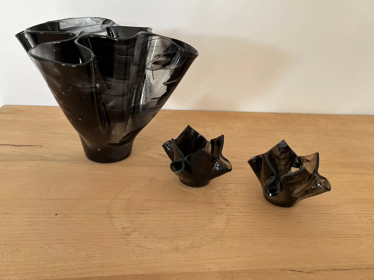 Billede 1 - Glas Vase og fyrfadsstager, Bornholmsk