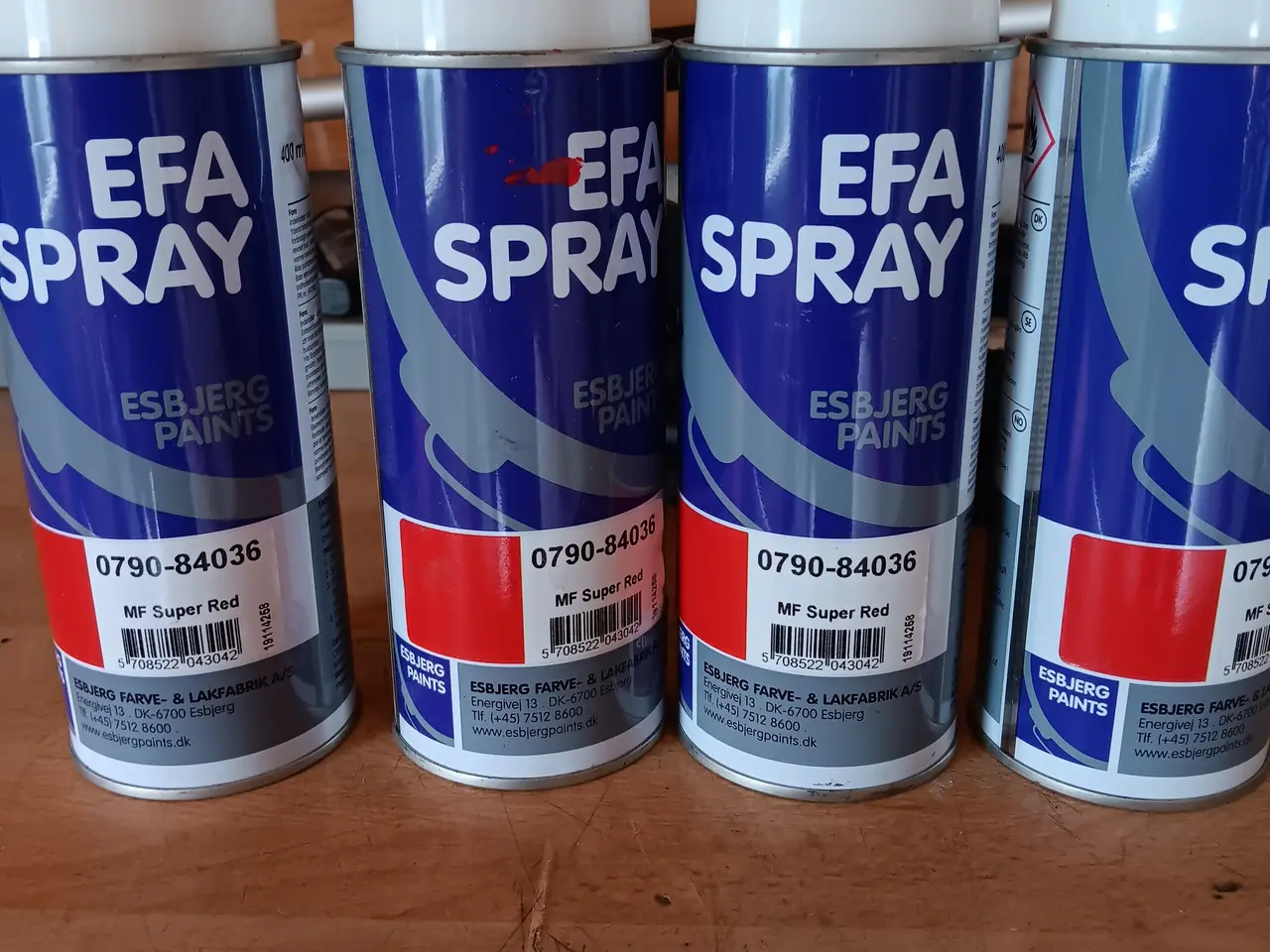Billede 1 - MF Super rød spray maling