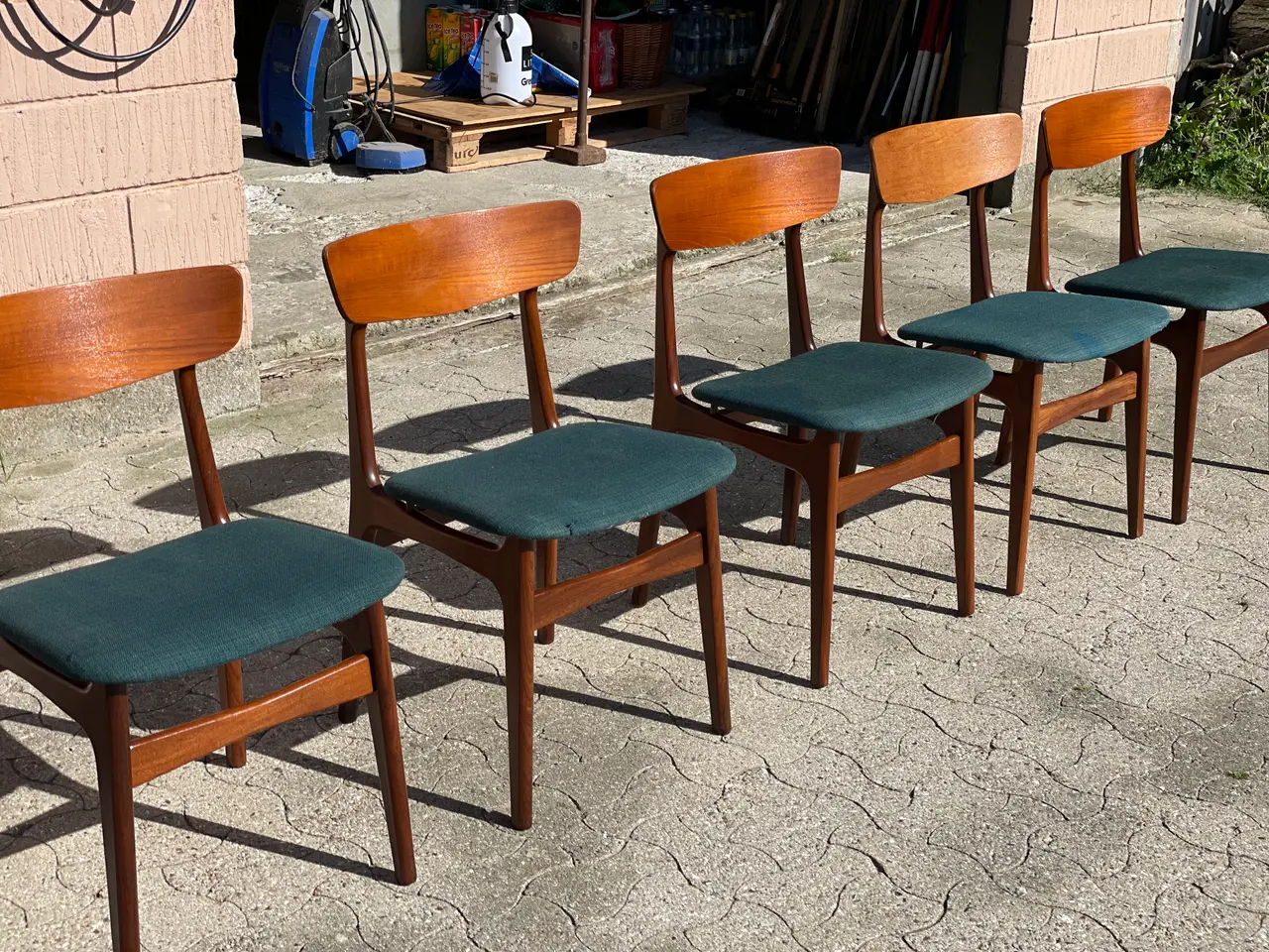 Billede 9 - Spisebordstole i teak træ