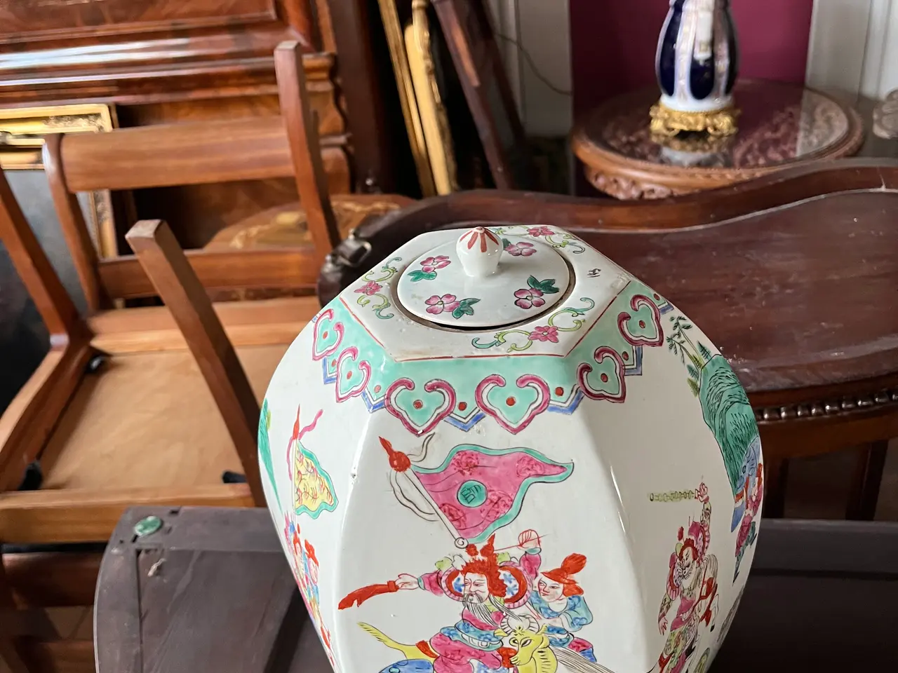 Billede 3 - Kinesisk porcelæns ingefærdkrukke