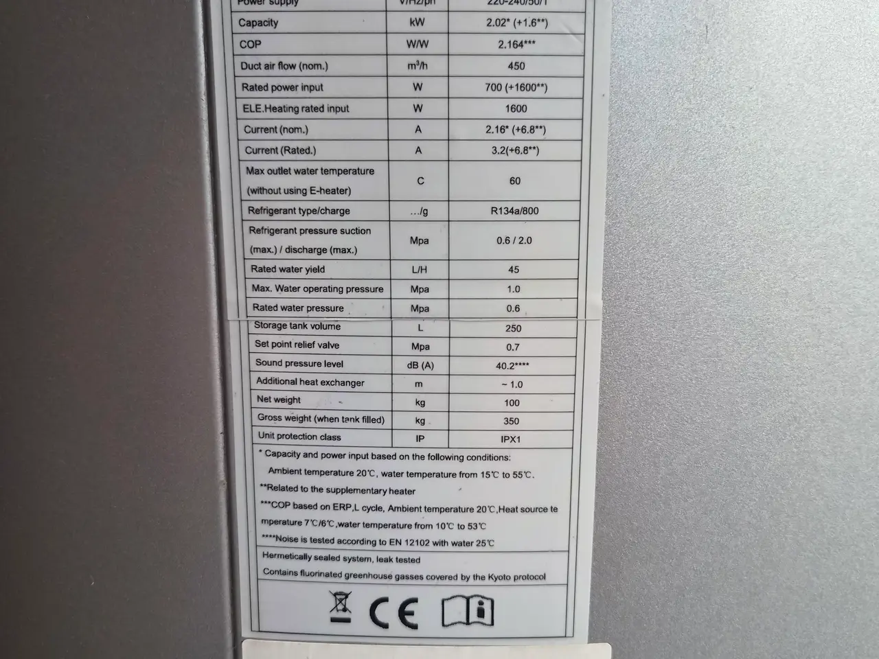 Billede 5 - Brugsvands varmepumpe 250L