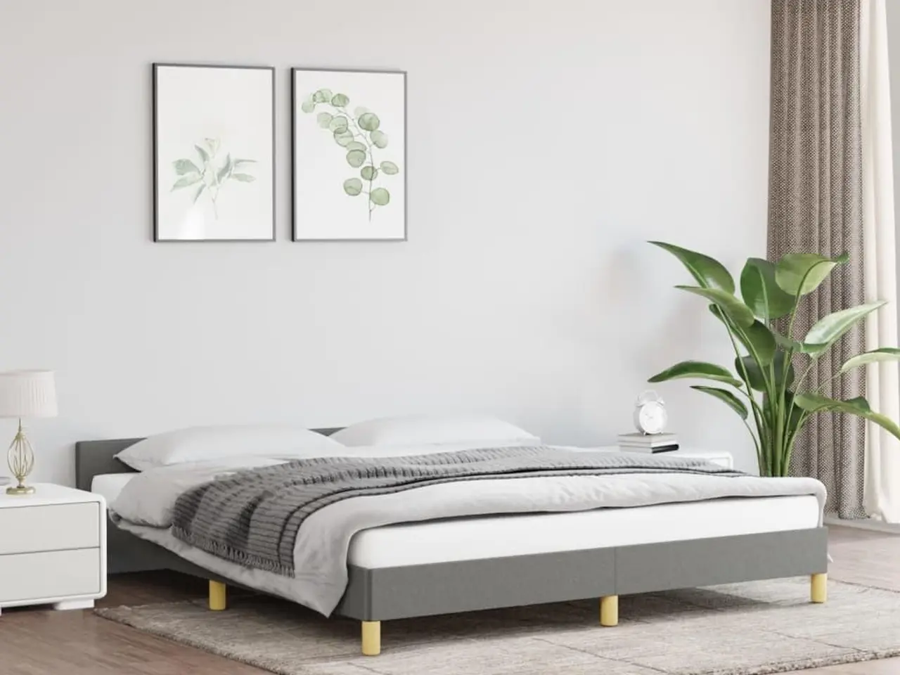 Billede 1 - Sengeramme uden madras 180x200 cm stof mørkegrå