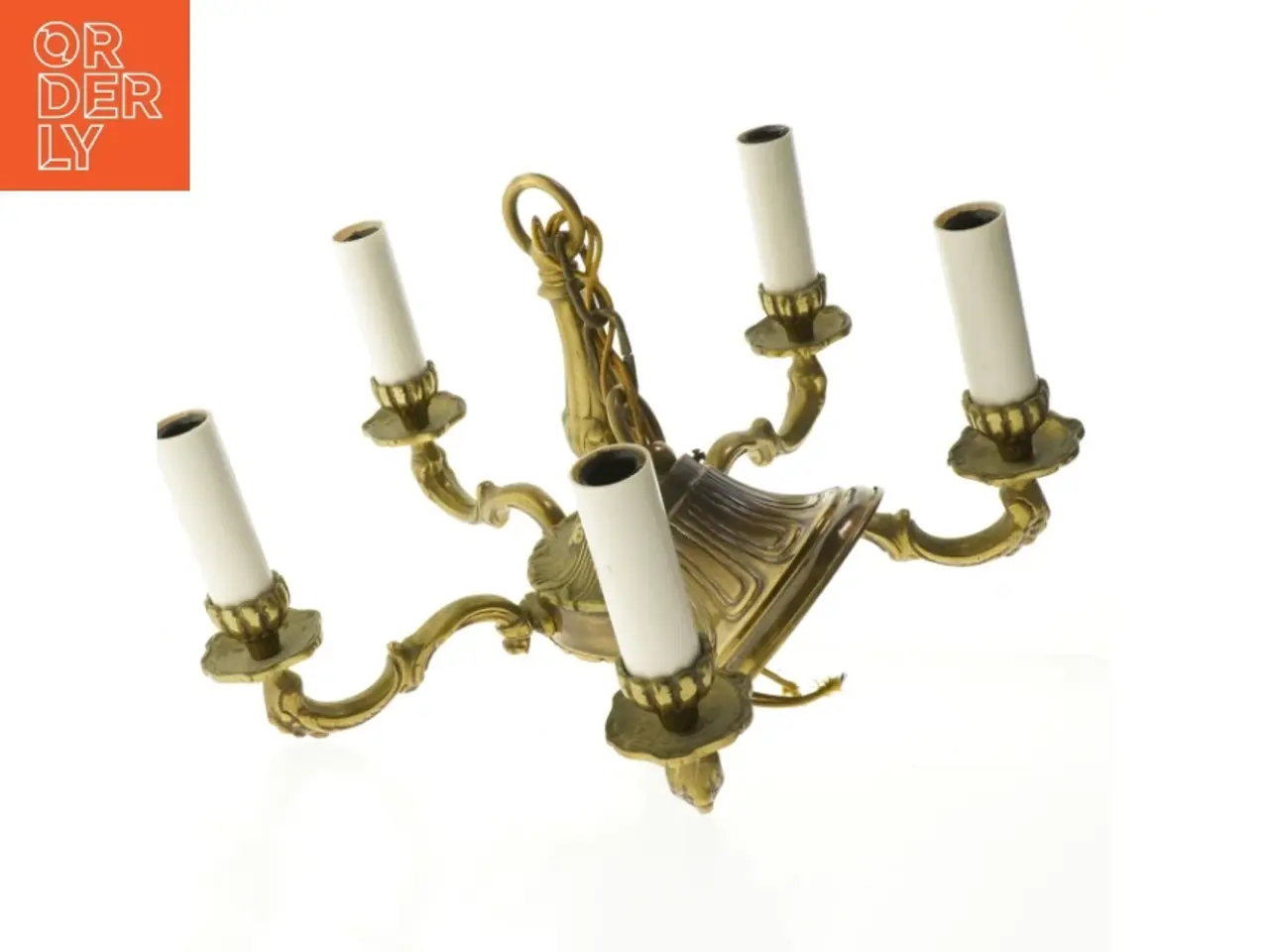 Billede 1 - Antik messing lysekrone (str. 31 cm)