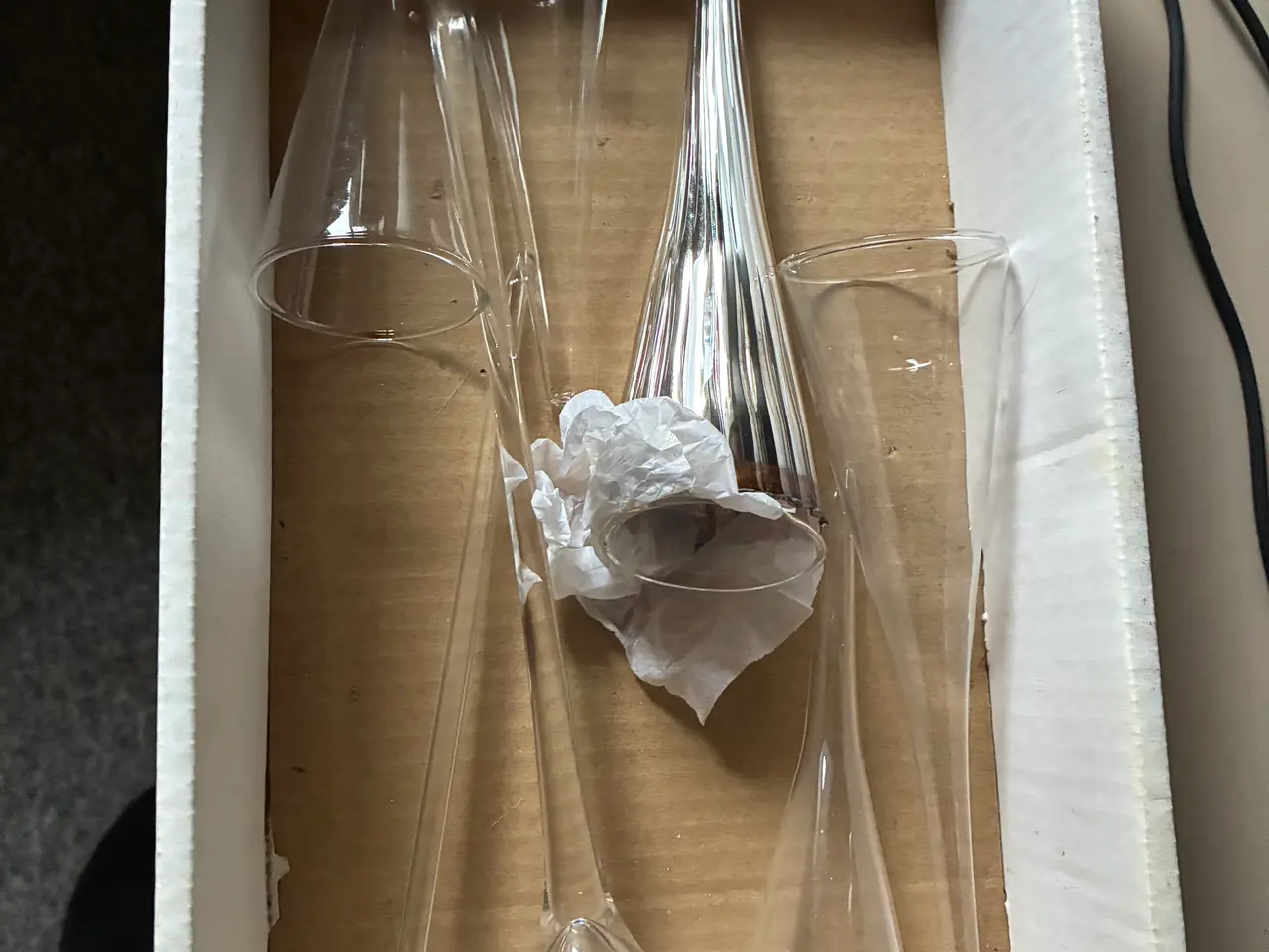 Billede 3 - Glas lyseholdere kegle - 32 stk