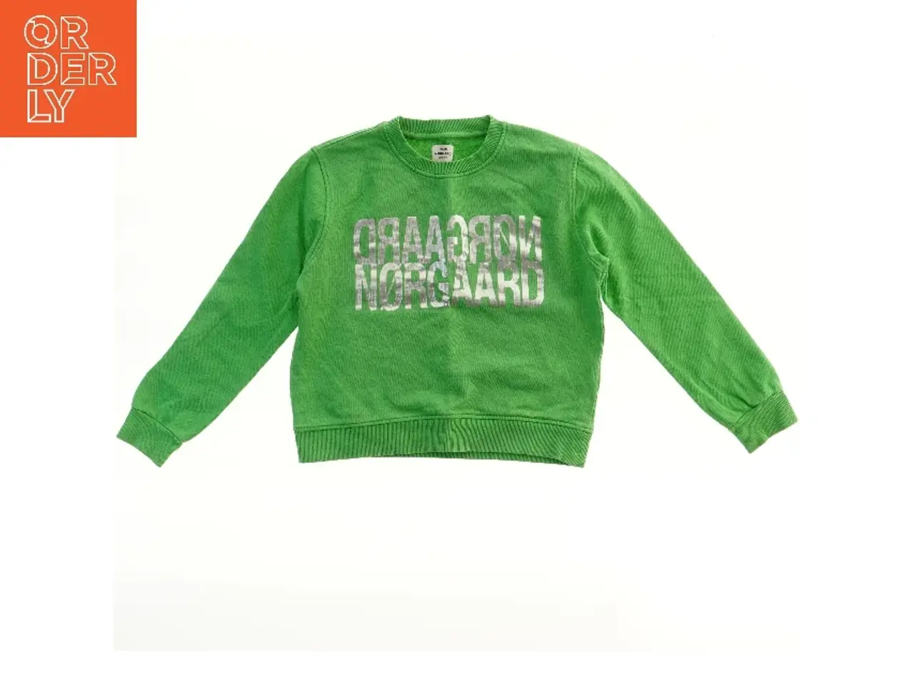 Billede 2 - Grøn sweatshirt med tryk fra Mads Nørgaard (str. 140)