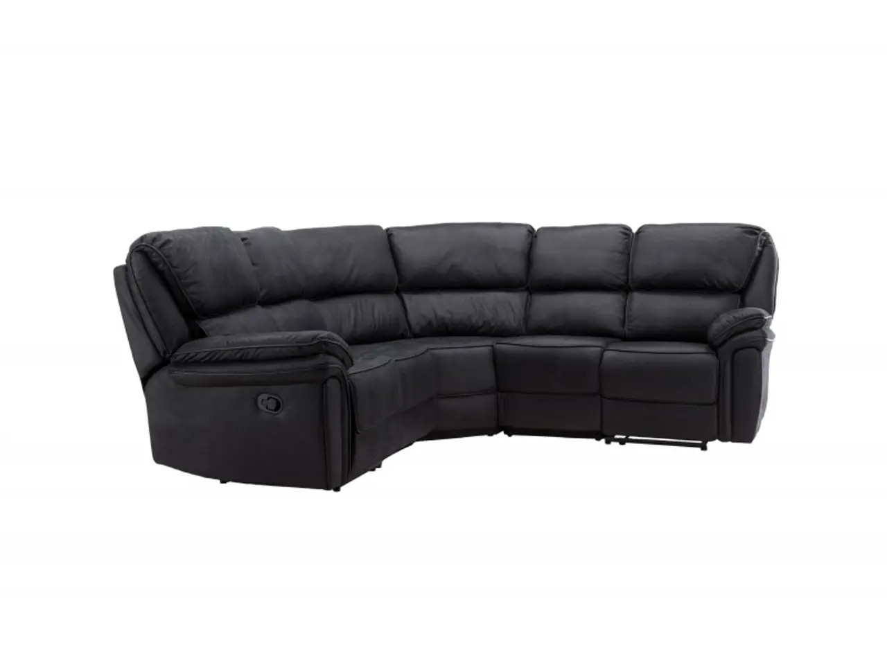 Billede 3 - Christopher Recliner Sofa - Sort Ruskindsblød mikrofiber
