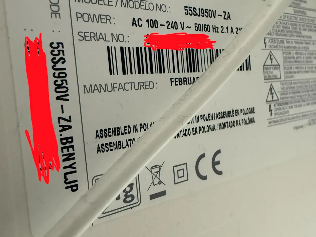 Billede 2 - LG 55 tommer model 55SJ950V