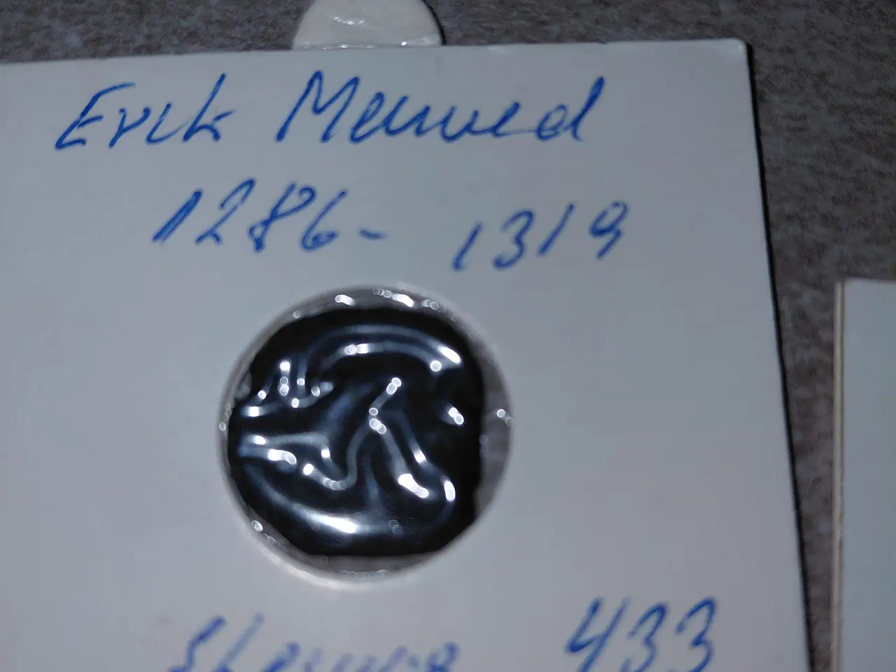 Billede 4 - historiske sølvpenninge fra Erik Menved 1286-1319