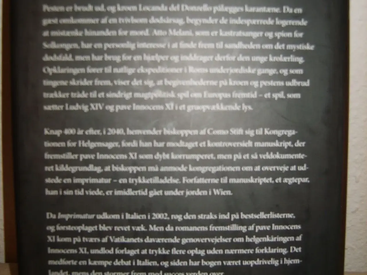 Billede 2 - IMPRIMATUR. Thriller.