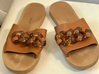 See by Chloé, brune sandaler m kæde, str 41