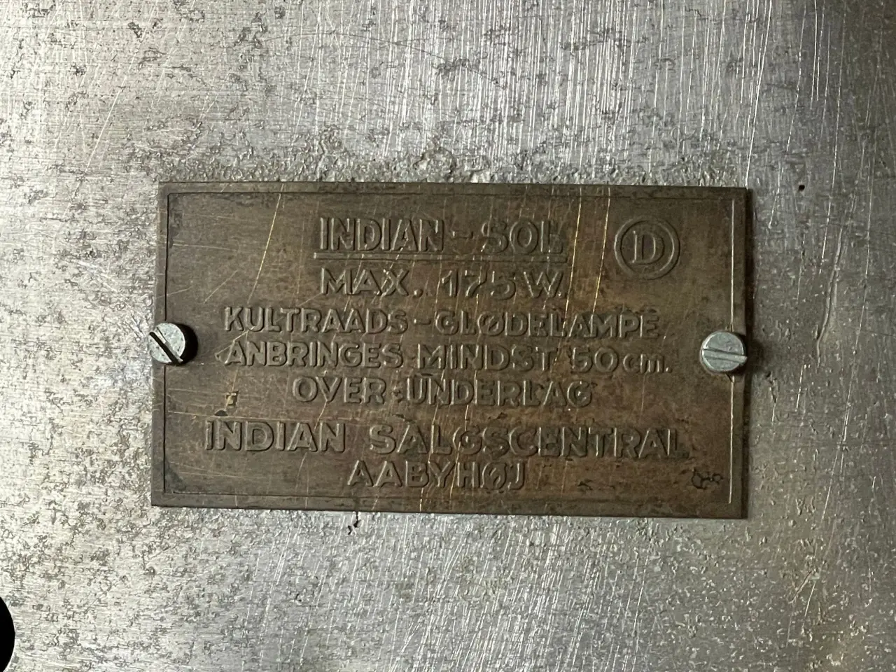 Billede 3 - Fed retro India Sol metal loftslampe