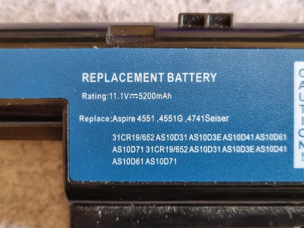 Billede 2 - Acer Aspire Batteri