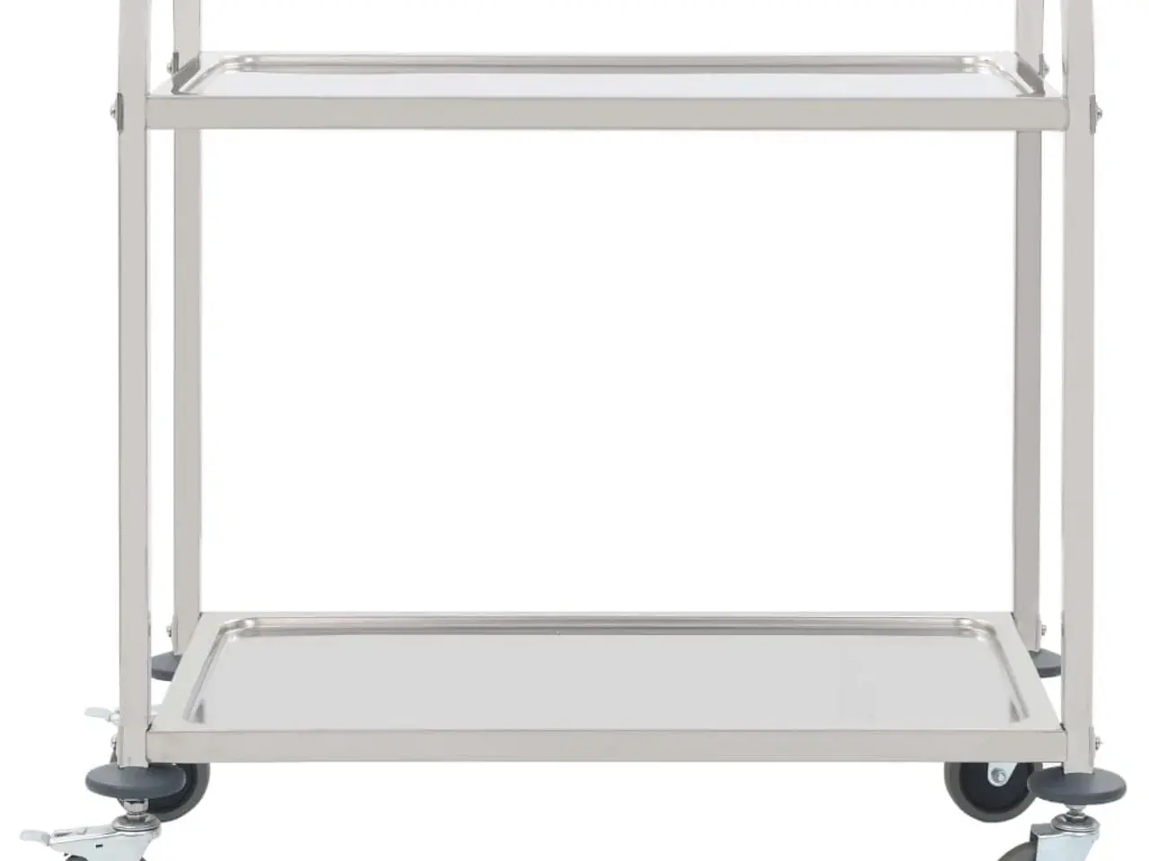 Billede 2 - Køkkenvogn med 2 hylder - rustfrit stål, 95×45×83,5 cm