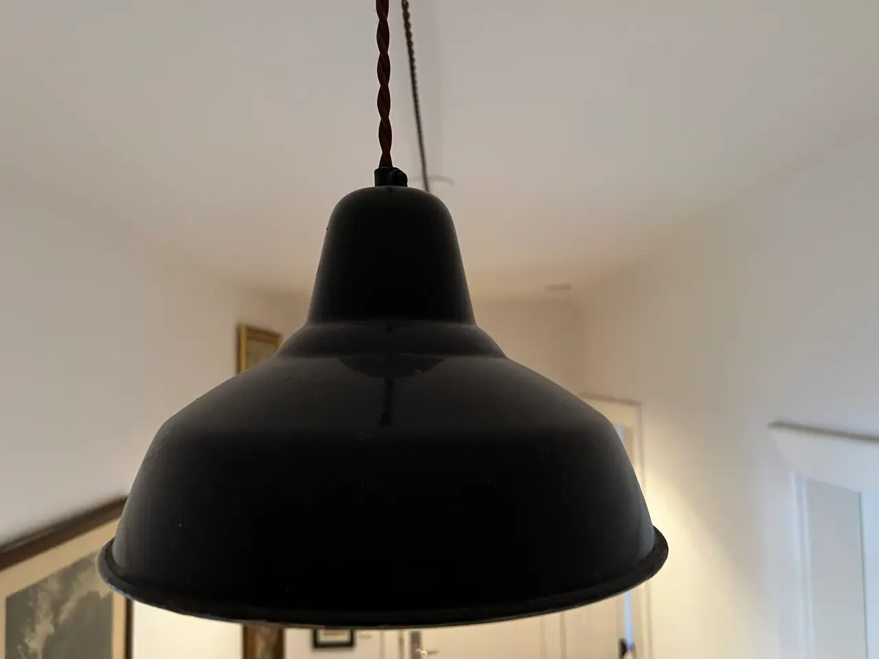 Billede 2 - Retro Sort værkstedspendel/skomagerlampe