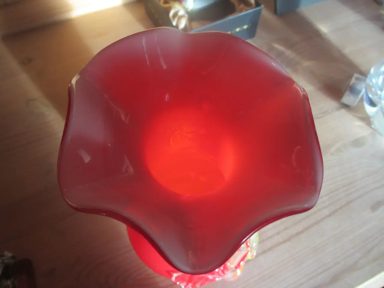 Billede 2 - stor høj 24 cm glas vase